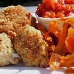 Crunchy Chicken Nuggets And Homemade Tomato Chutney Sauce