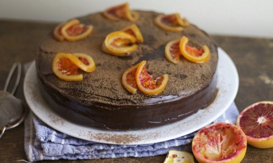 Norwegian Dark Chocolate & Blood Orange Torte