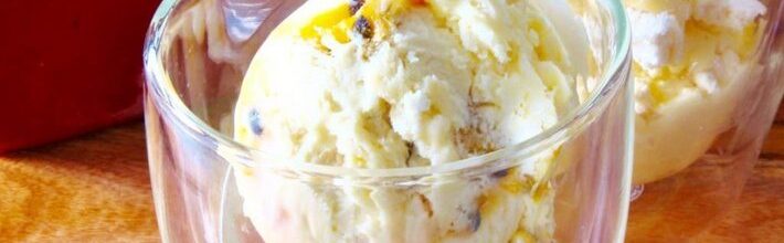 Passionfruit Meringue Ice Cream {No-Churn}