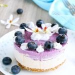 Raw Blueberry Vanilla Cheesecake