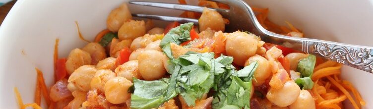 Thai Red Curry Coconut Chickpeas With Sweet Potato Noodles
